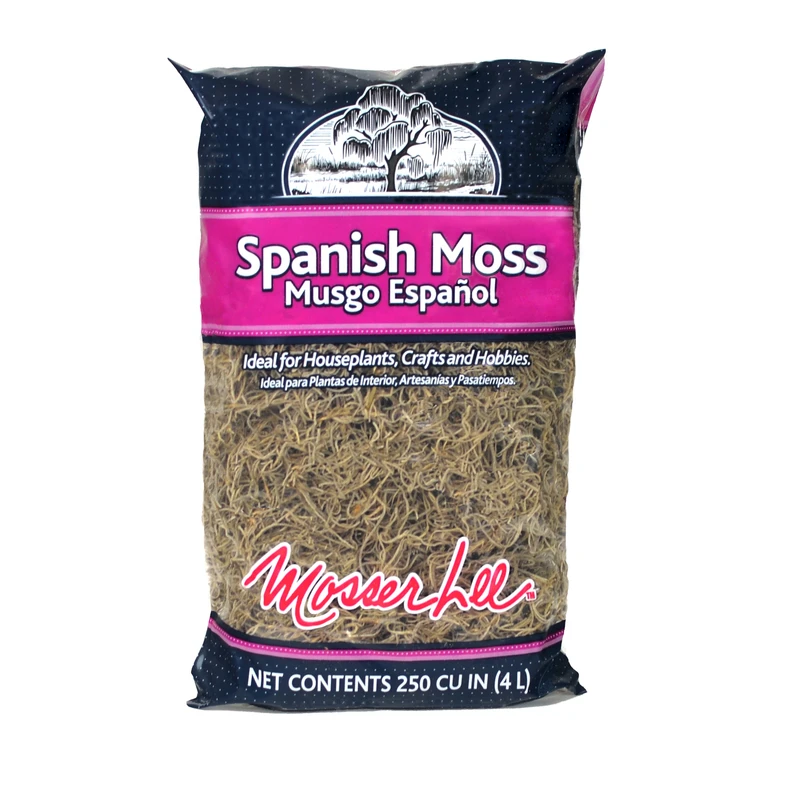 Organic Natural Spanish Moss 250 Cubic Inches For Plants And Crafts