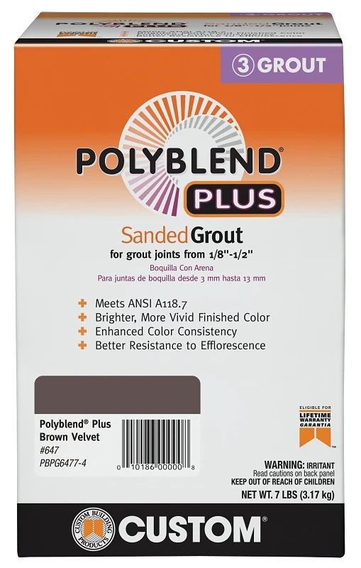 Polyblend Plus 7 Lb. Brown Velvet Sanded Tile Grout