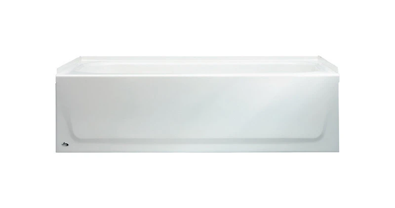 Left Hand White Bathtub, 5 Foot Length, Durable Construction