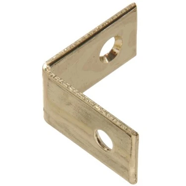 1-1/2 Inch Solid Brass Corner Brace, Bright Brass Finish Mending Plates By Hillman