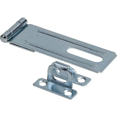 4-1/2" Fixed Staple Safety Hasps, Zinc Plated, Model 851408 By Hillman