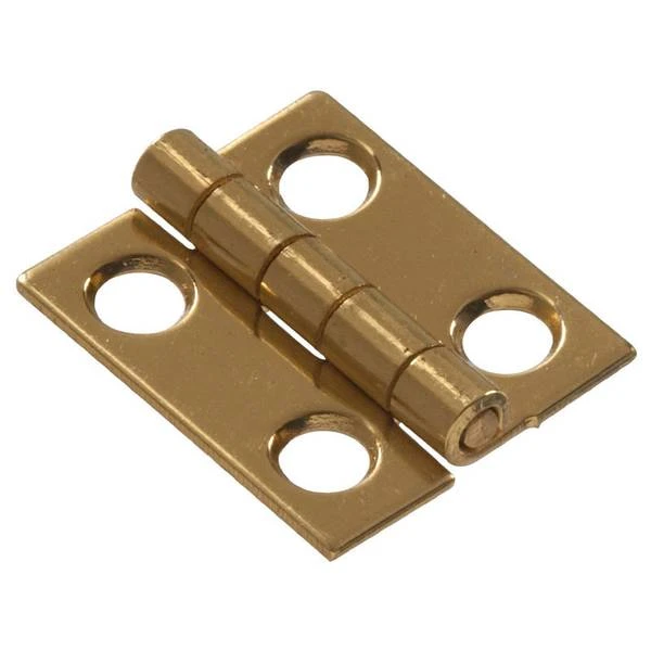 3/4" X 5/8" Solid Brass Narrow Hinge, Bright Brass Finish By Hillman