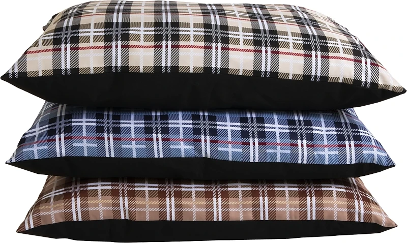 Plaid Dog Bed, Winter Fabric, Large 29 x 40-In.