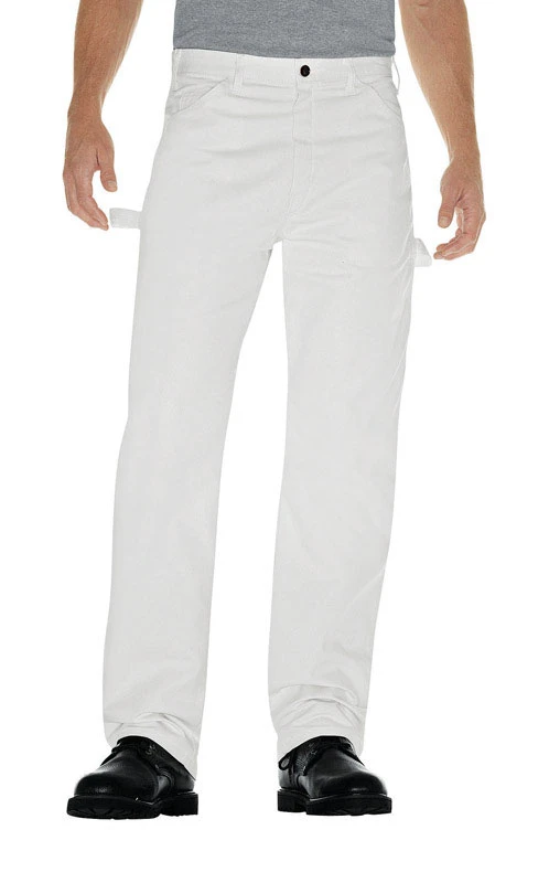 Men's Painter's Pants 34x34 White Cotton Utility Workwear