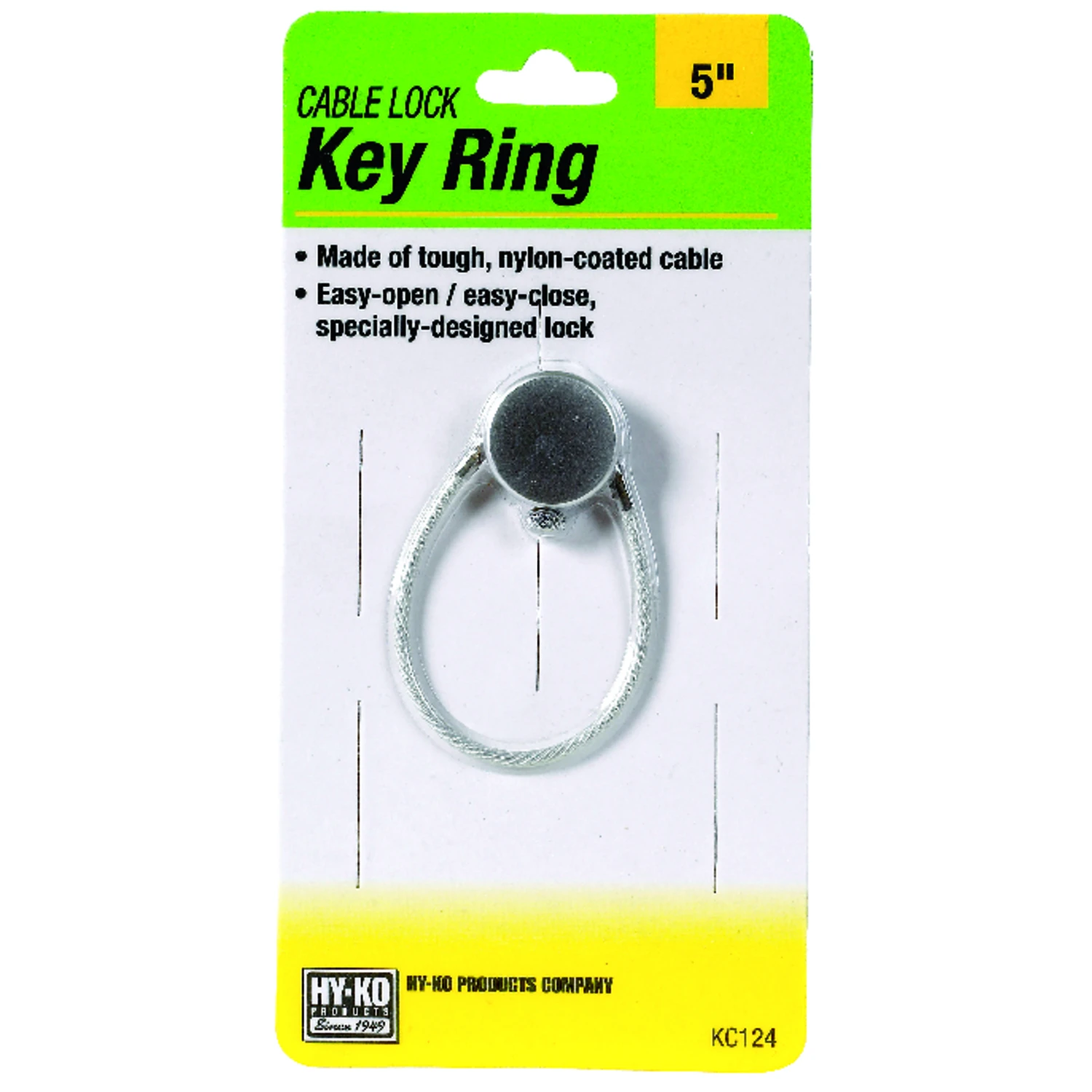 Cable Lock Key Ring for Securing Keys and Small Items