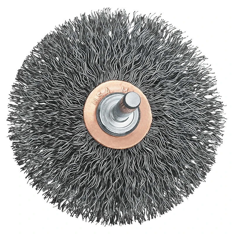 Wire Brush with Crimped Flat Faced End, 3 Inch Size
