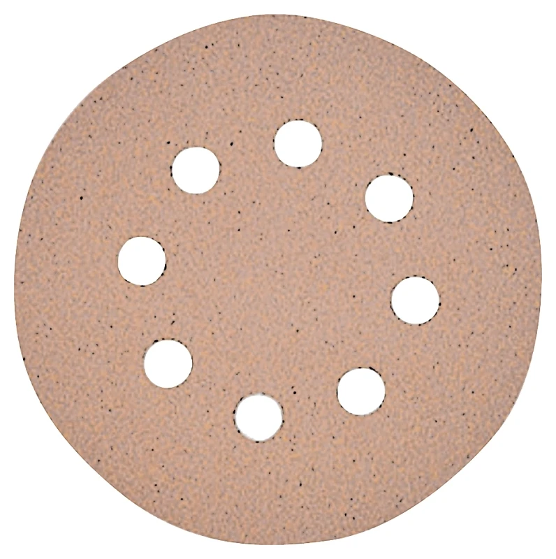 Hook-and-Loop Random Orbit Sandpaper, 5 In., 8-Hole, Assorted Grit, 5-Pk.