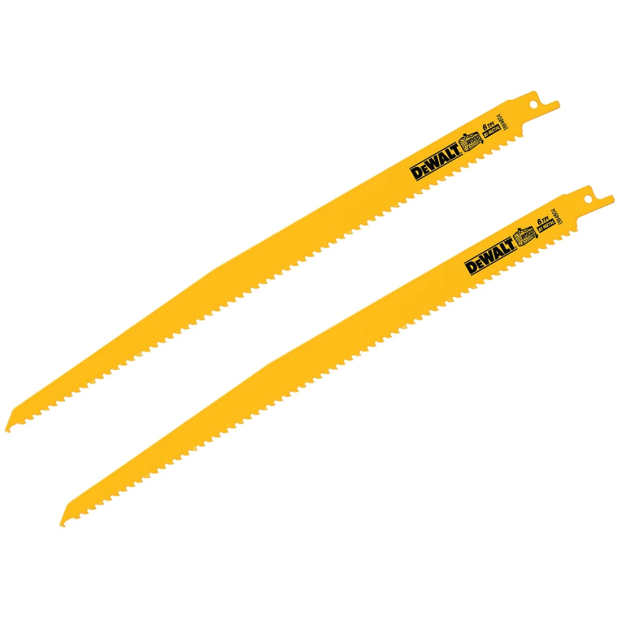 Bi-Metal/Cobalt Reciprocating Saw Blade, 12 In., 6-TPI, 2-Pk.