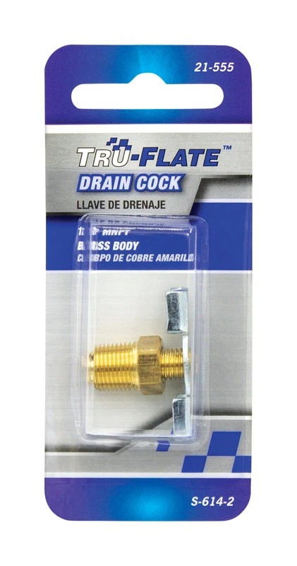 1/8 In. Npt Brass Air Line Drain Cock - Model 21-555