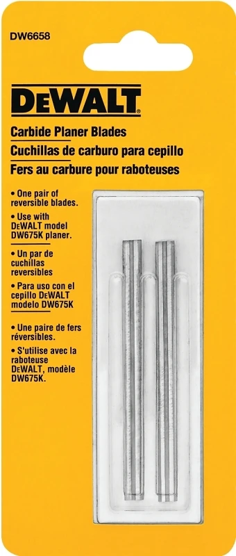 DEWALT 3-1/8 In. Carbide Planer Blade (2-Pack)
