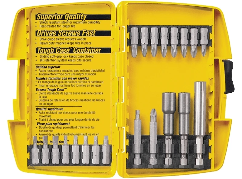 21-piece Screwdriver Bit Set With Tough Case And Magnetic Holder