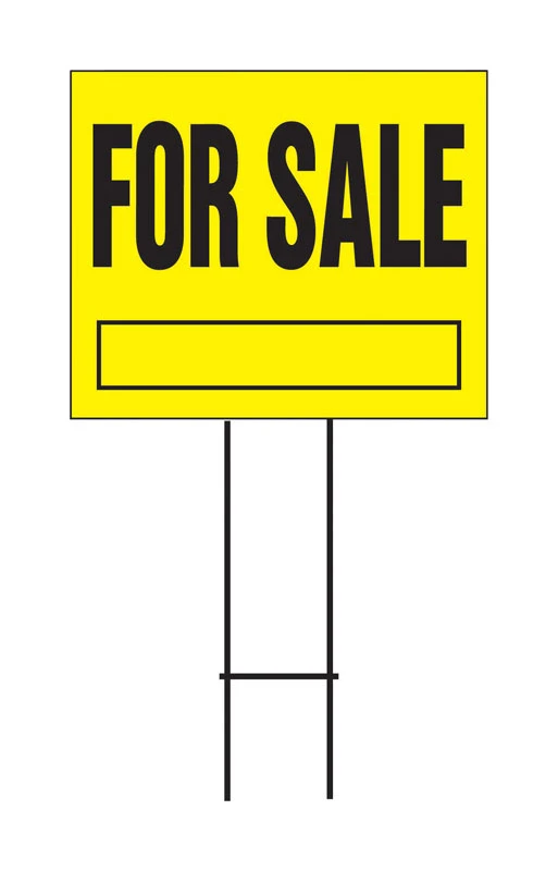 For Sale Corrugated Plastic Sign, 20 X 24-inch, Double-sided
