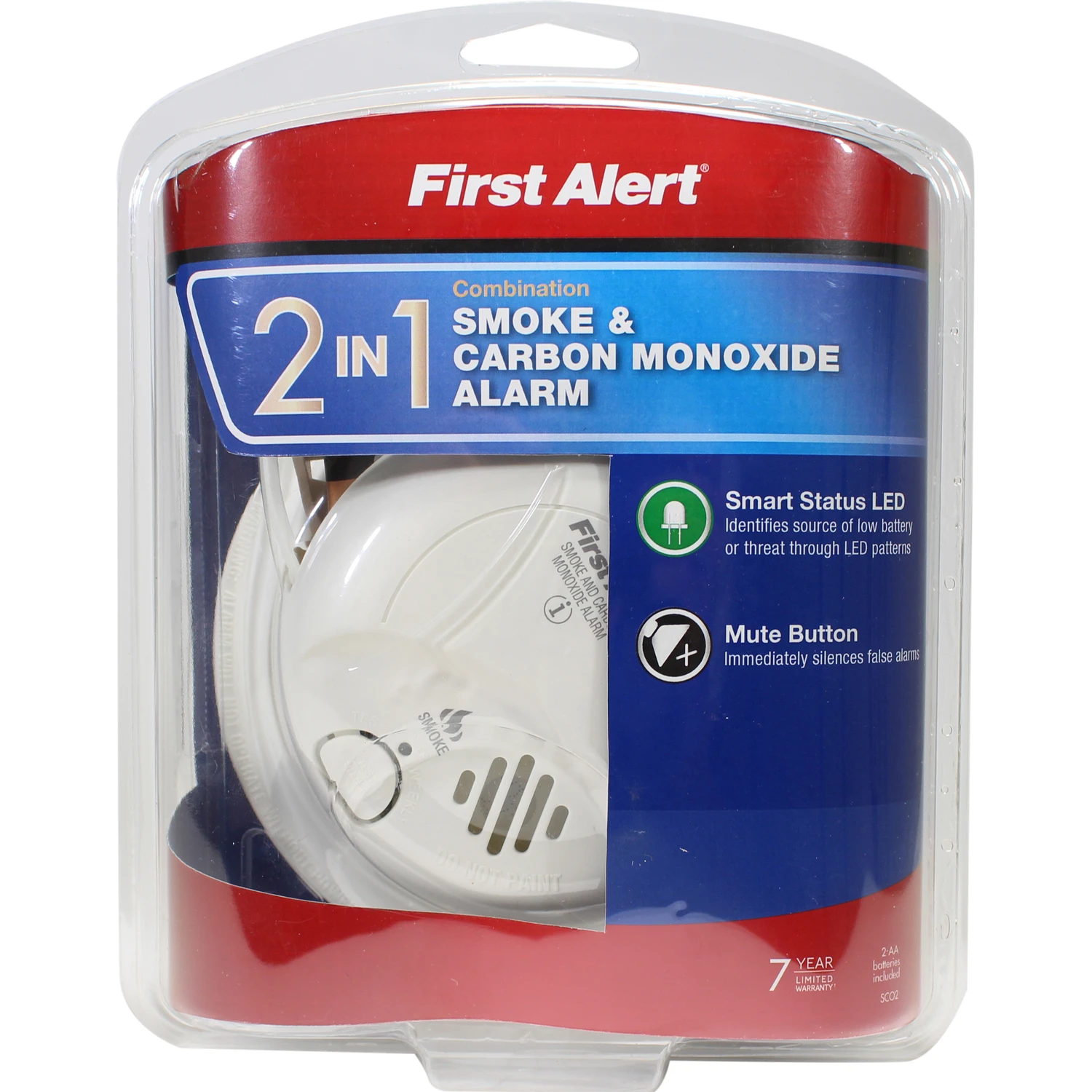 Battery-powered Electrochemical/ionization Smoke And Carbon Monoxide Detector Model 1039935