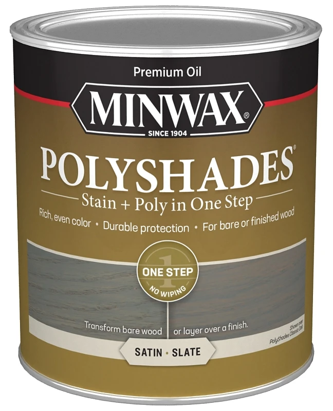 Polyshades Semi-transparent Satin Slate Oil-based Stain/polyurethane Finish 1 Quart