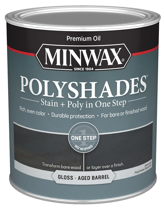 Polyshades Semi-transparent Gloss Aged Barrel Stain/polyurethane Finish 1 Quart