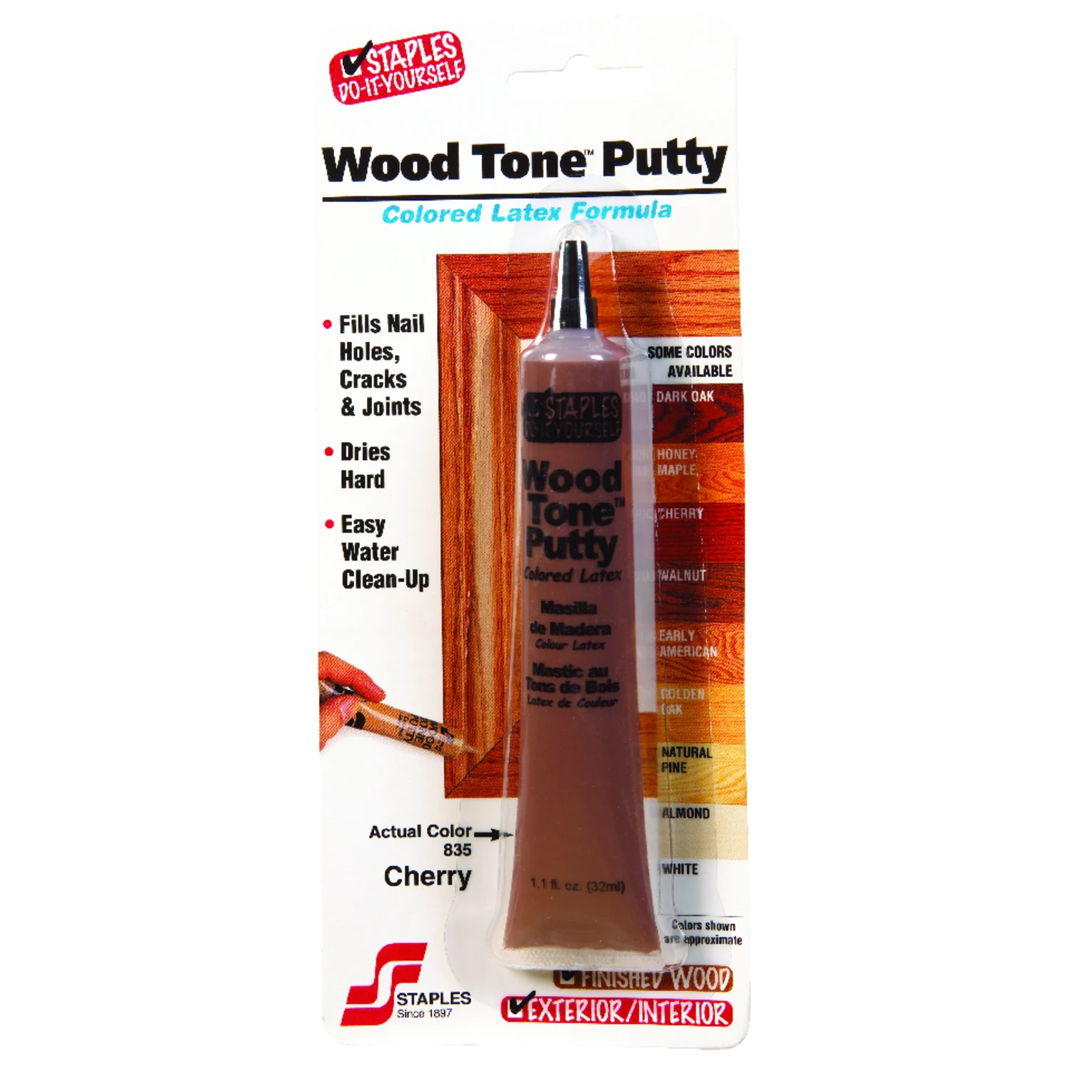 1.05 Ounce Cherry Red Mahogany Wood Tone Putty for Wood Repair