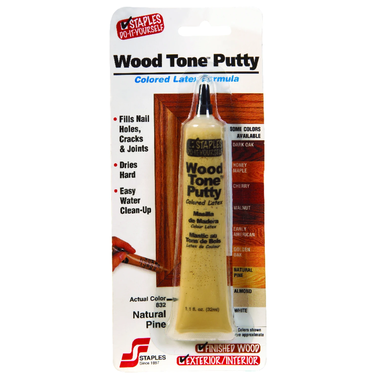 1.05 Ounce Natural Pine and Butternut Wood Tone Wood Putty