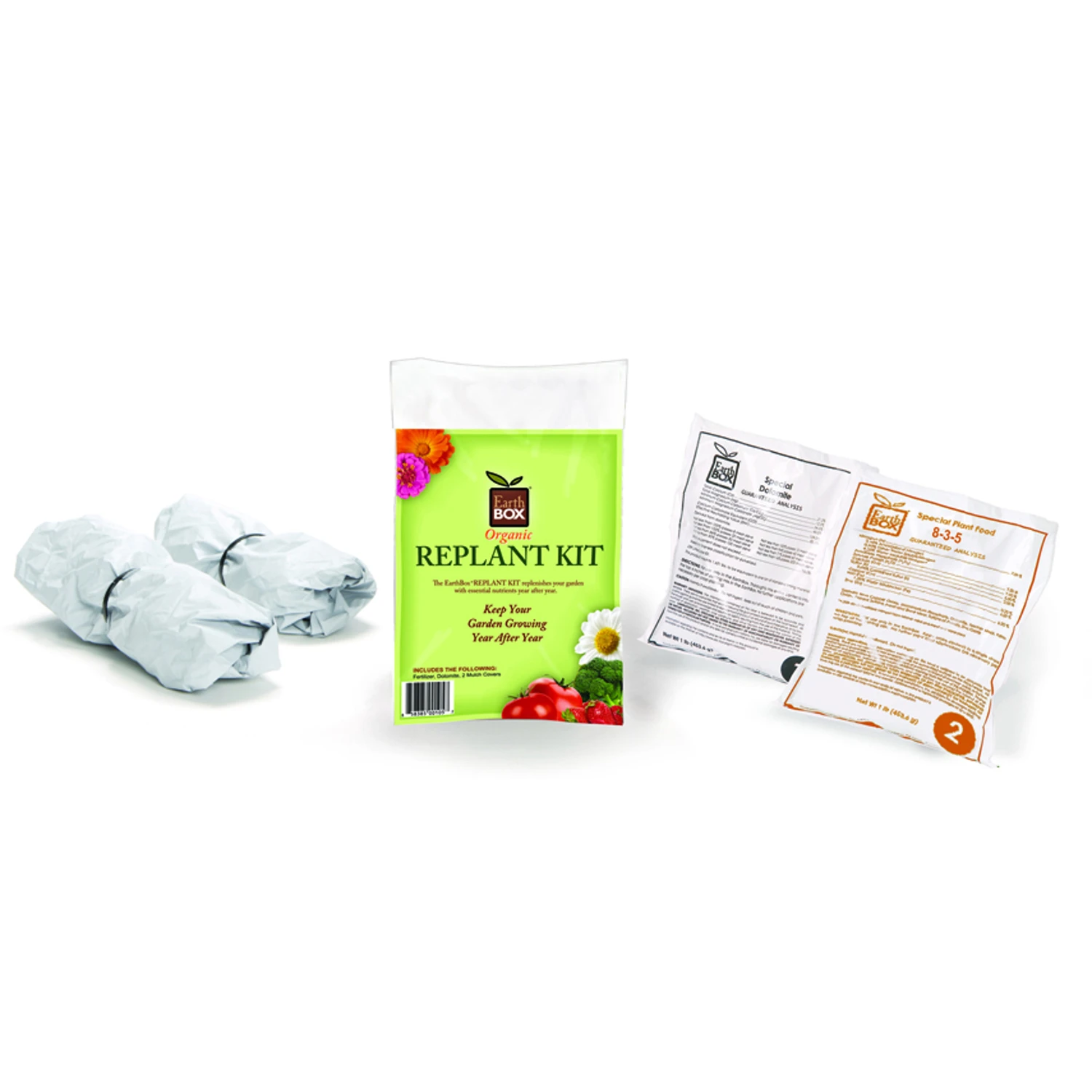 Earthbox Organic All Purpose 8-3-5 Plant Fertilizer Replant Kit 2 Lb