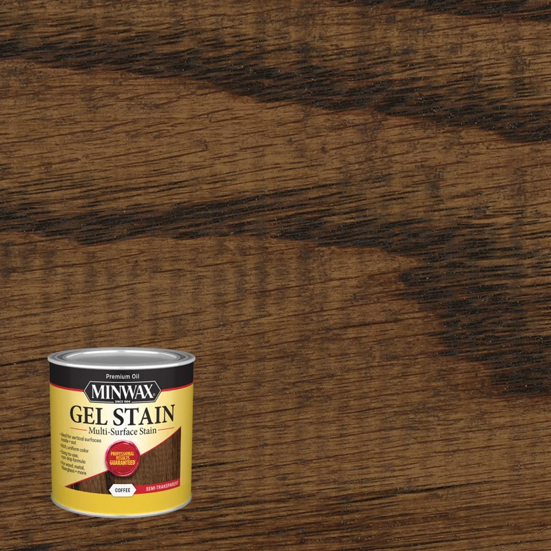 Transparent Low Luster Coffee Oil-based Gel Stain 0.5 Pint