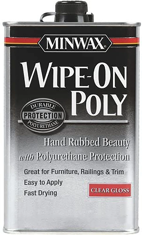 Warm Gloss Wipe-on Polyurethane Finish, 1 Quart - Durable Interior Protection