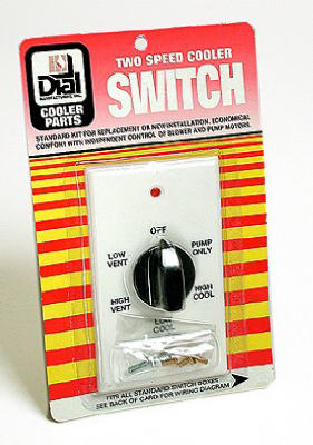 Dial 28-7/8 In. H X 4-3/4 In. W White Plastic Evaporative Cooler Wall Switch