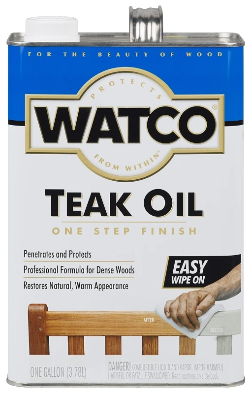 1 Gallon Teak Oil Finish For Dense Woods - Natural Semi-transparent