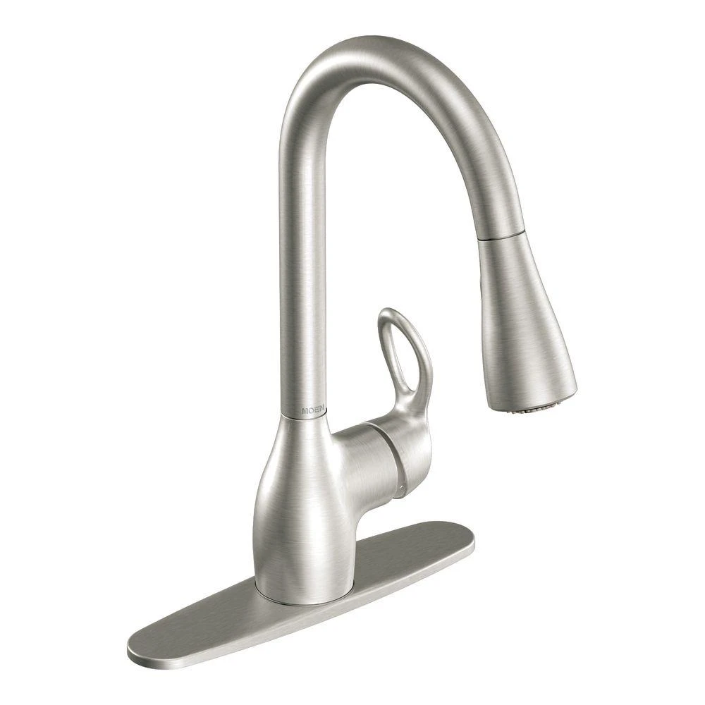 Single Handle Kitchen Faucet with Pull-Down Spray in Spot-Resistant Stainless Steel Finish