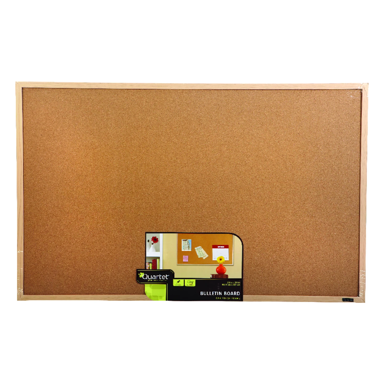 22.5 In. H X 35 In. W Screw-mounted Bulletin Board With Oak Frame
