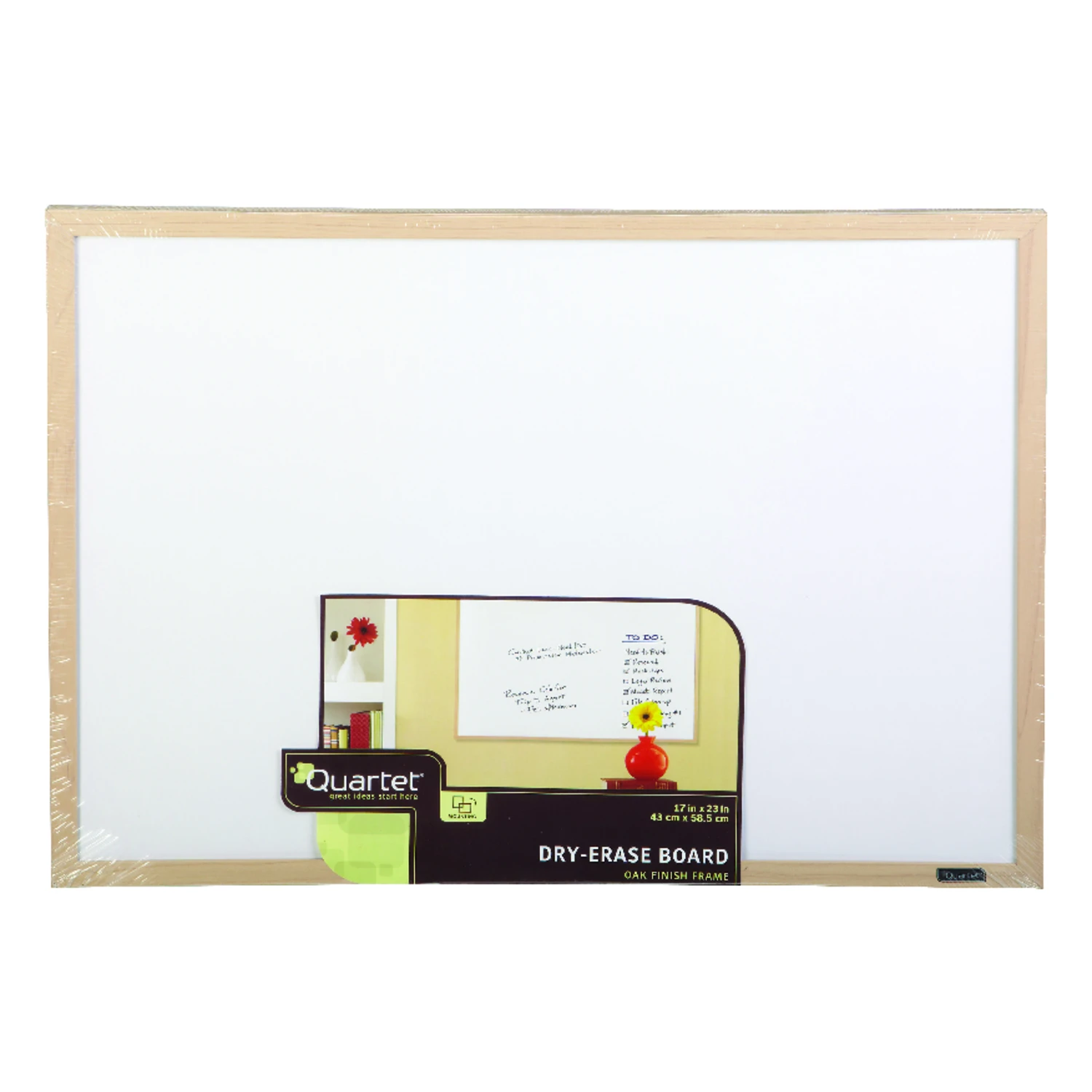 16.7 In. H X 22.5 In. W Screw-mounted Dry Erase Board With Oak Frame