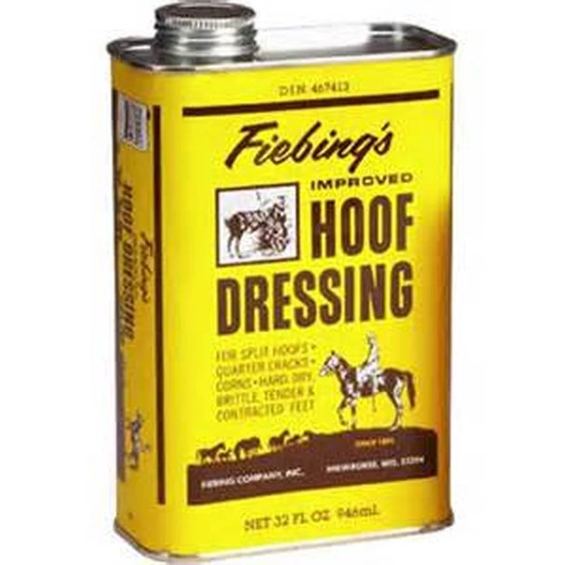 Hoof Dressing with Brush, 32 Ounce Bottle for Equine Hoof Care
