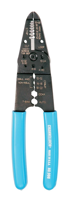 8-1/4 In. Wiring Tool For Cutting, Stripping, And Crimping