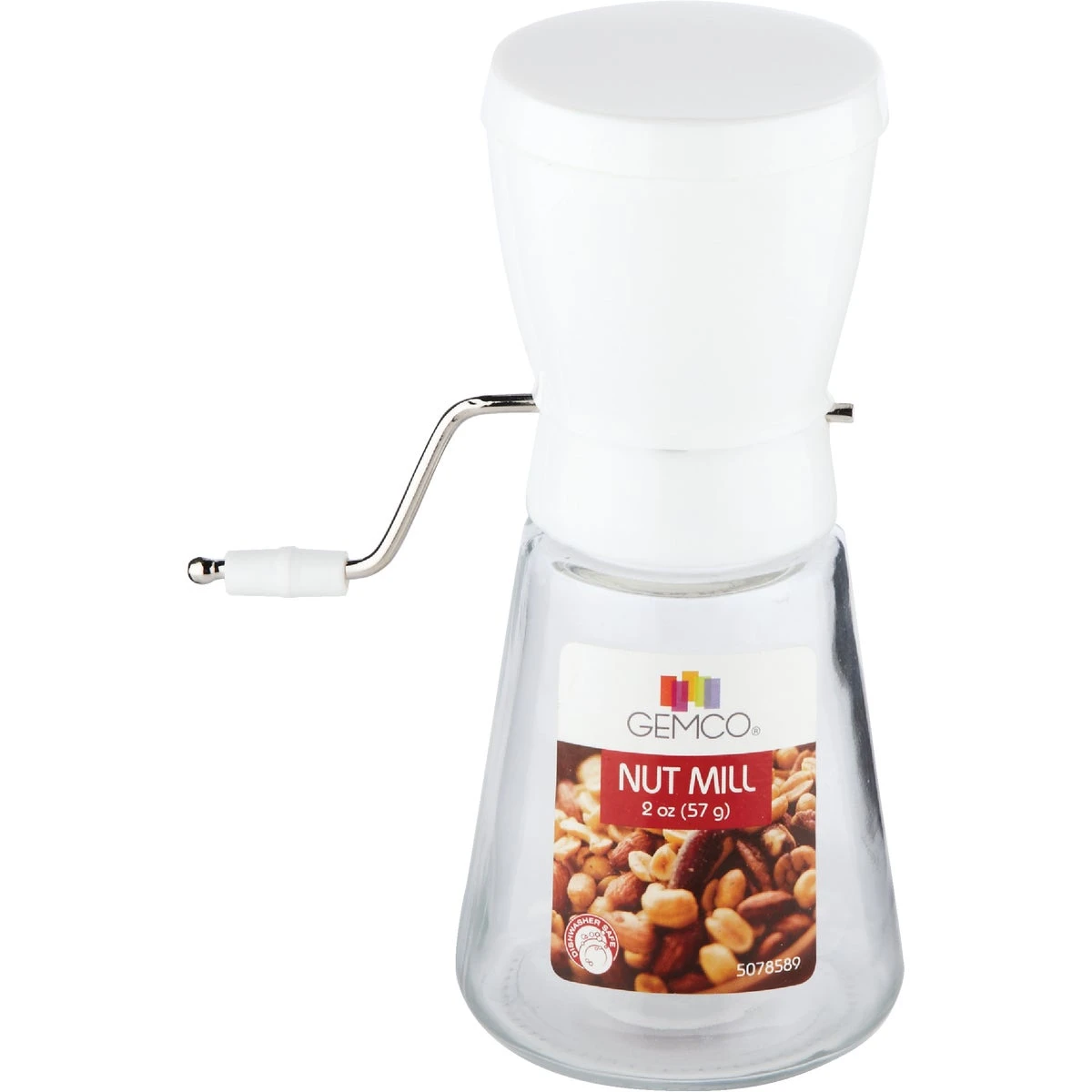 Lifetime 12 Oz. White Glass Nut Mill With Steel Blade Grinder