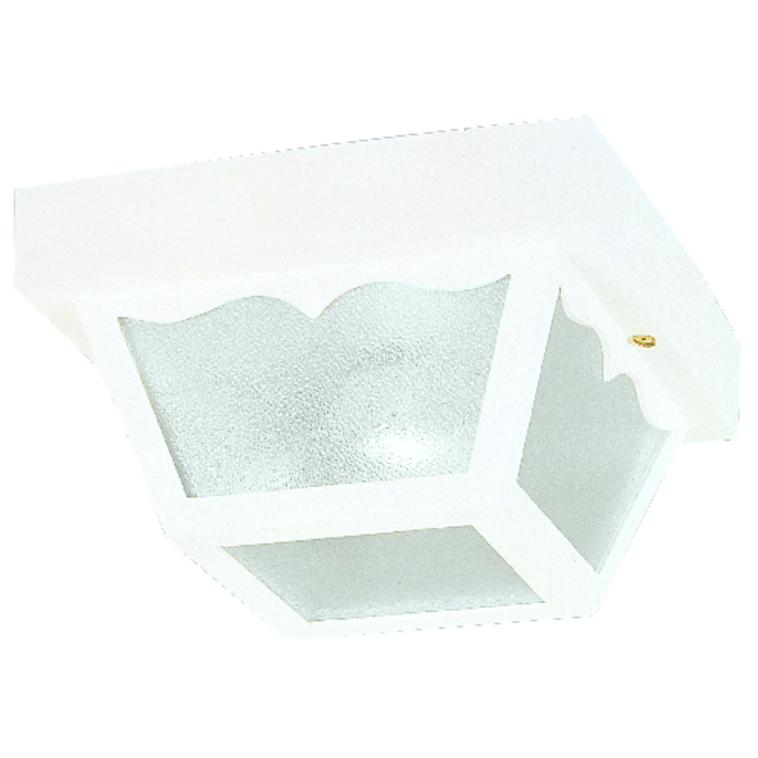 Matte White 1-light Flush-mount Incandescent Light Fixture 66975