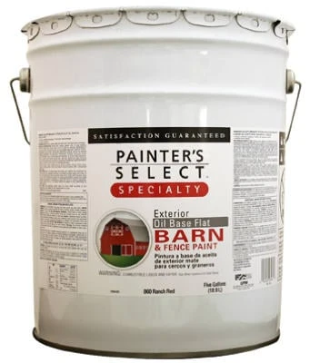 Specialty Barn & Fence Paint, Oil-based, Flat, Ranch Red, 5 Gallons