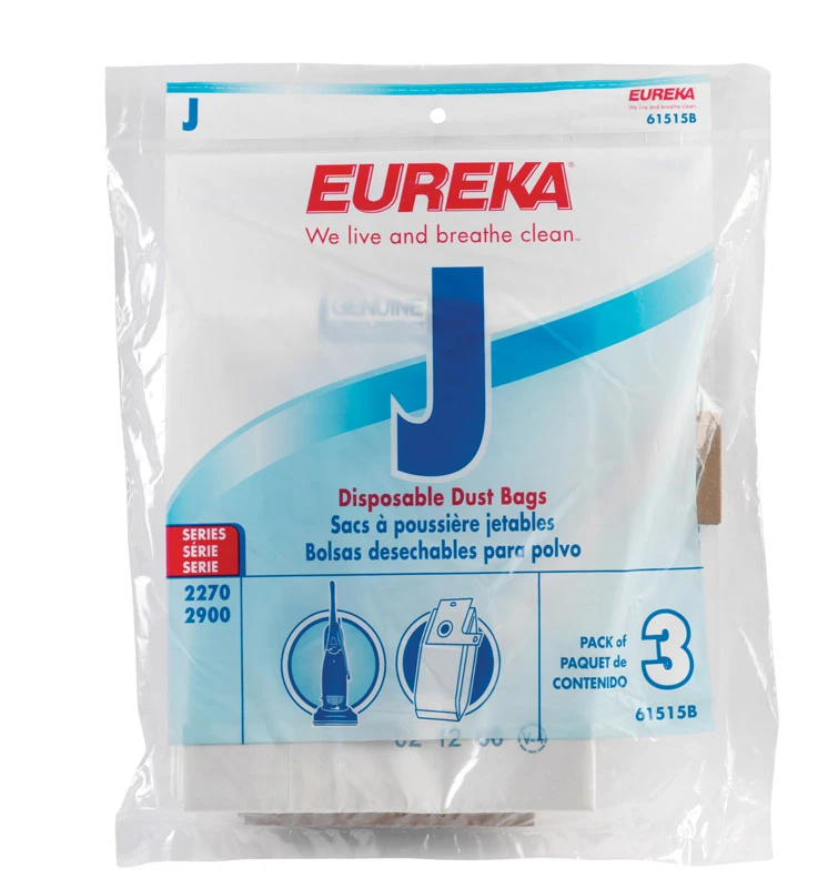 Eureka Style J Disposable Vacuum Bags, 3-Pack
