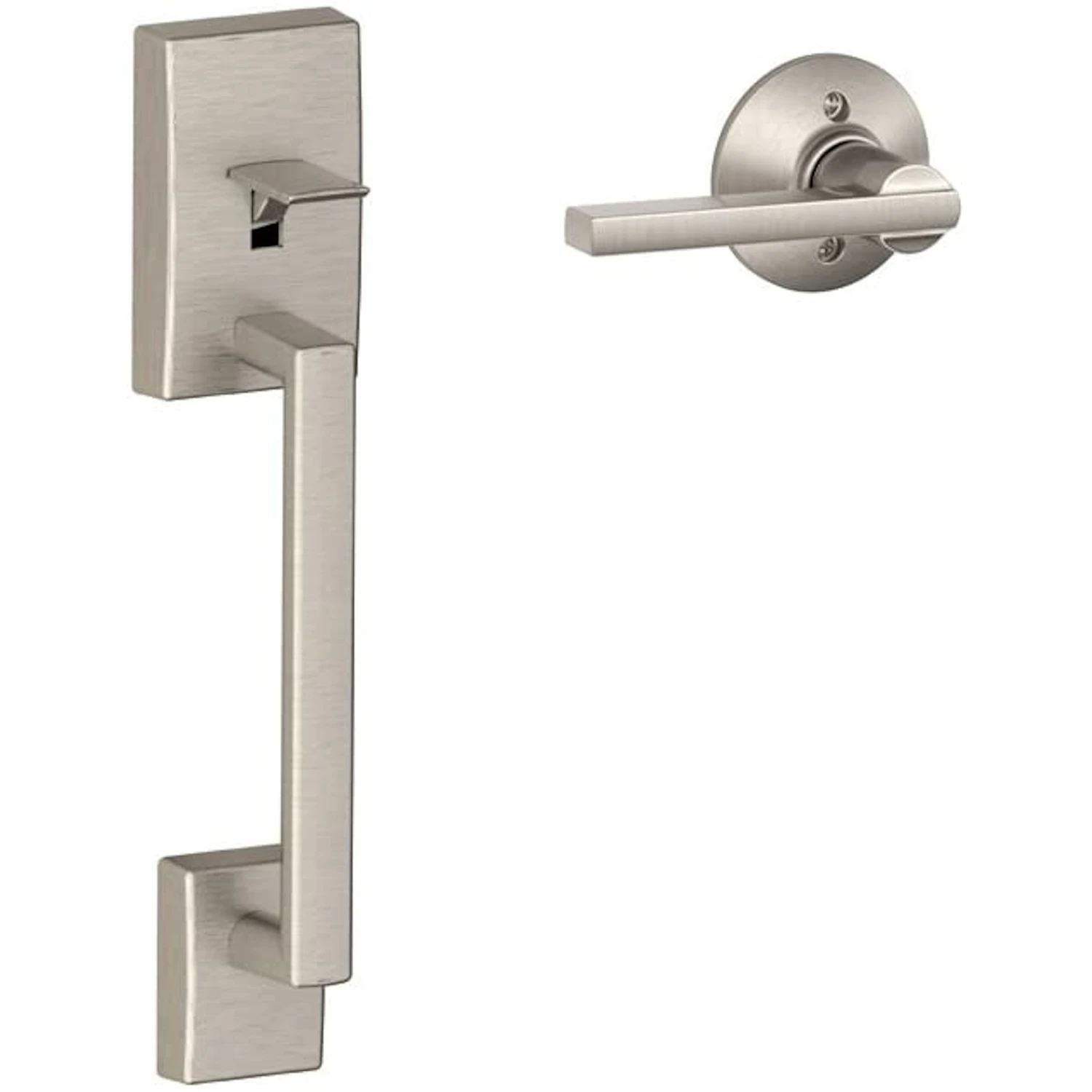 Century Satin Nickel Handleset With Latitude Lever 1-3/4 In.