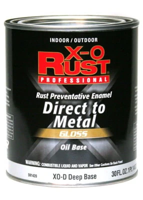 X-O Rust Premium Anti-Rust Oil-Base Enamel, Deep Base Gloss, 1 Qt.