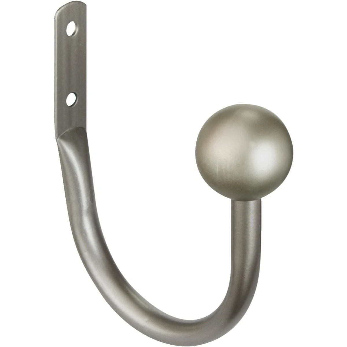 Drapery Curtain Holdbacks, Ball End, Pewter, 2-Pk.