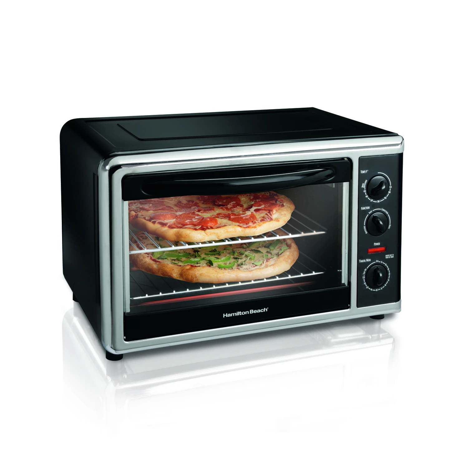 Large Capacity Toaster Oven and Broiler with Convection and Rotisserie Features