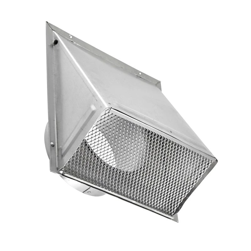 Six Inch Aluminum Duct Wall Cap with Spring for Ventilation