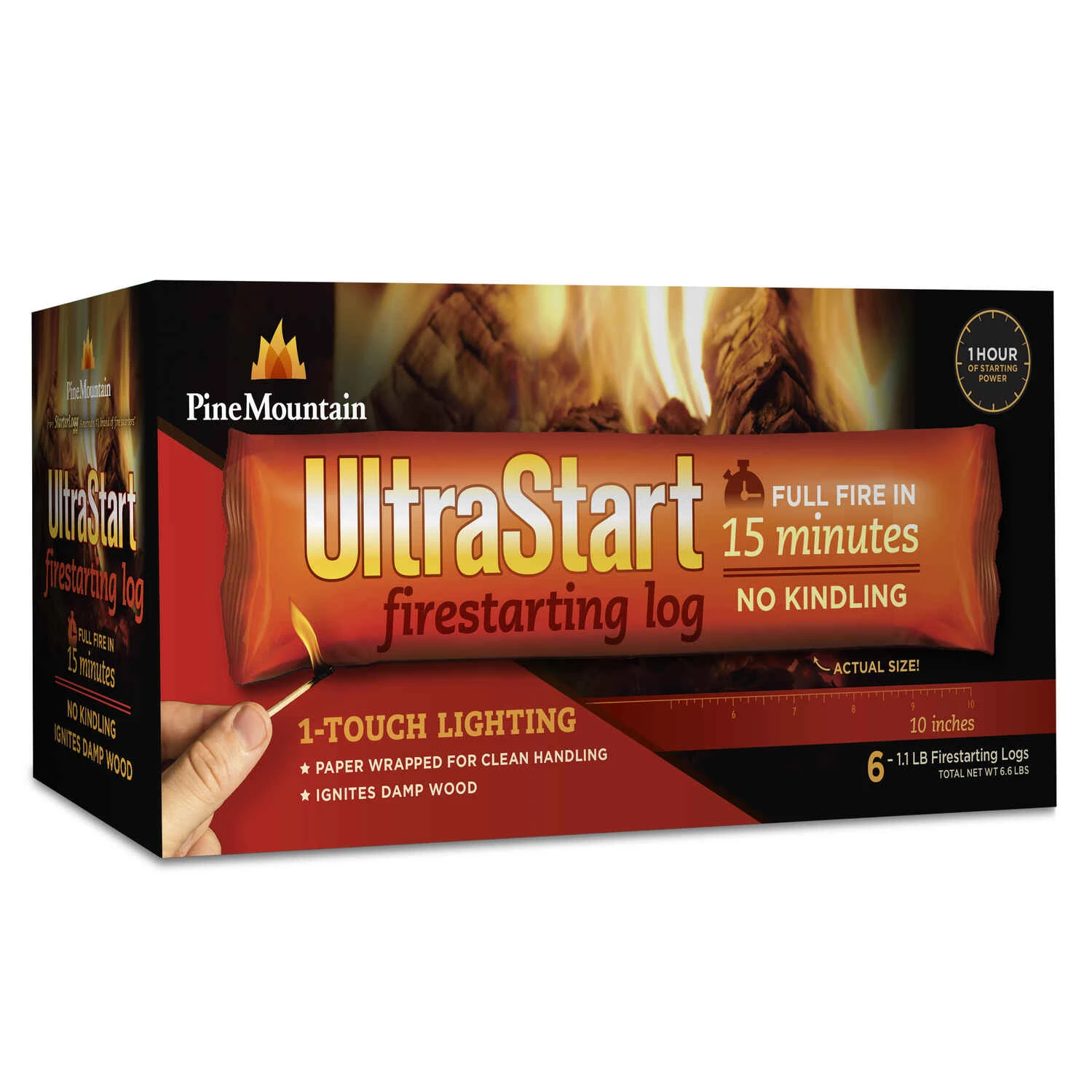 UltraStart FireStarter Log, 10-In., 6-Pk.