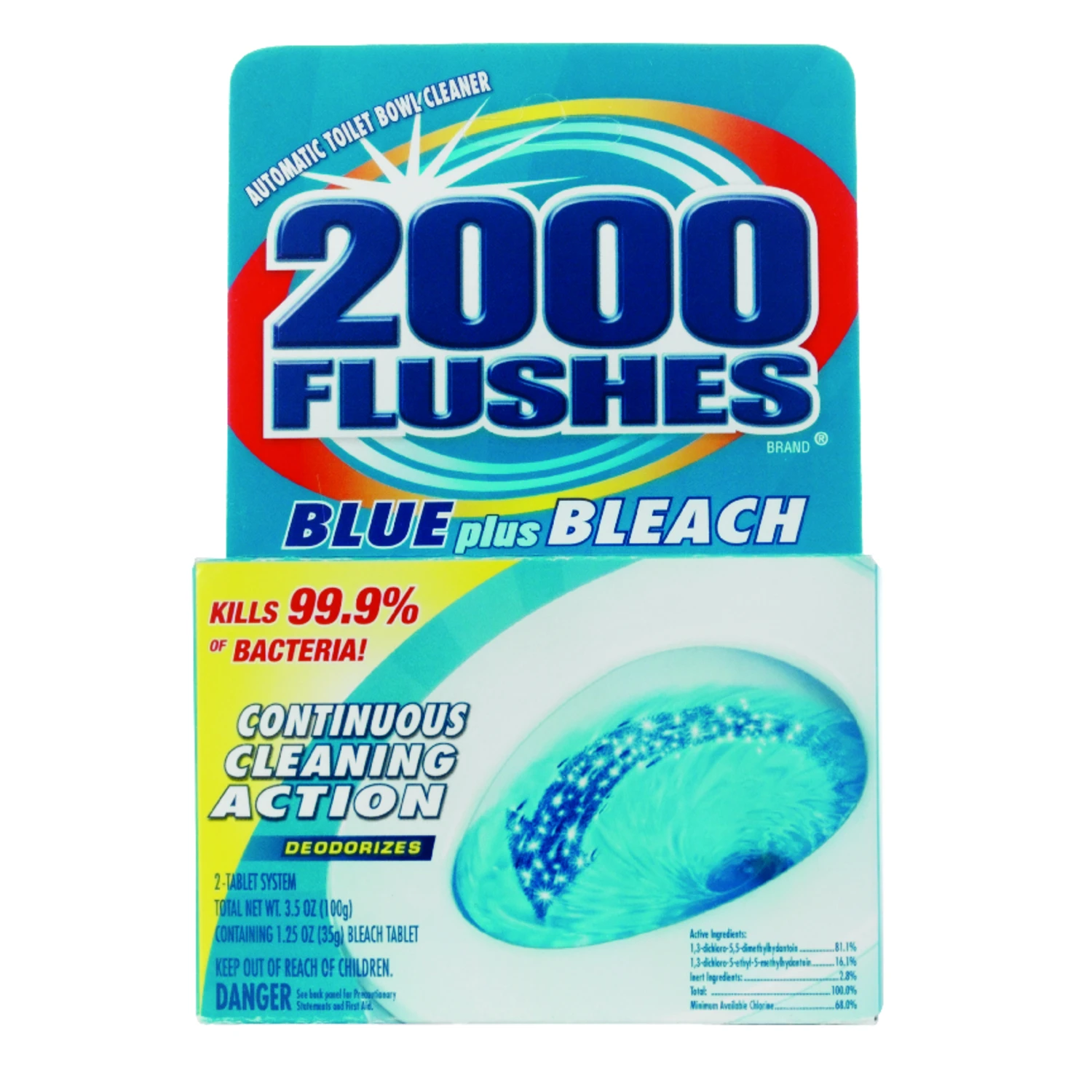 Blue Plus Bleach Automatic Toilet Bowl Cleaner 3.5 Oz Tablet