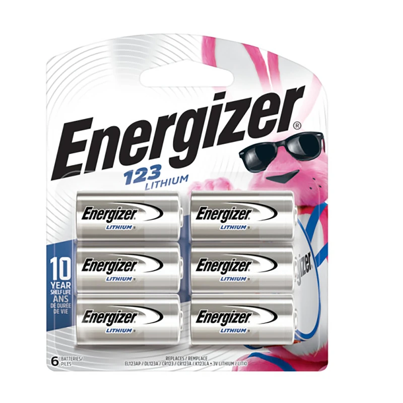 3V Photo Lithium Batteries, 123, 6 Pack