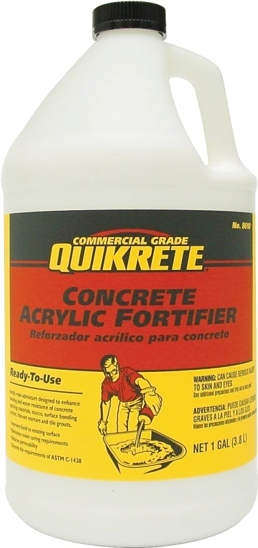 Concrete Acrylic Fortifier, 1 Gallon Bottle, Enhances Concrete Strength and Durability