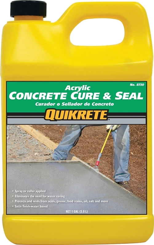 Clear Satin Concrete Sealer, 1 Gallon - Acrylic Water-based Formula