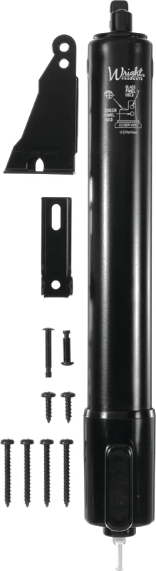 Heavy Duty Tap-N-Go Pneumatic Door Closer in Black Finish