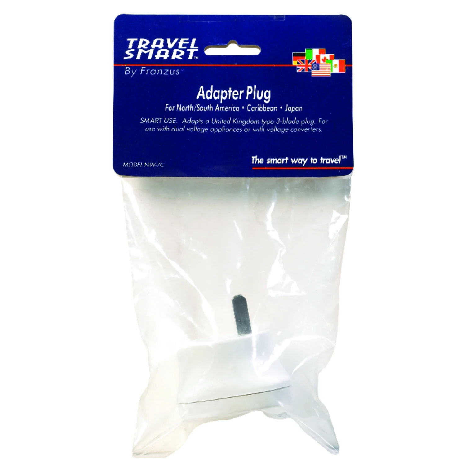 Travel Smart 3-blade Combination Uk Plug Adapter For North America And Beyond
