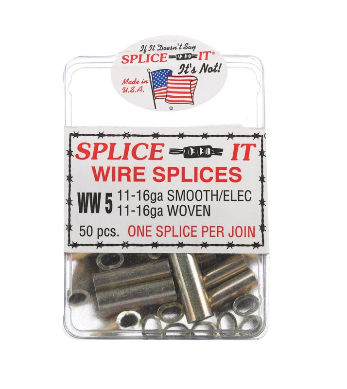 Electric Fence Wire Splice, 10-16-Ga., 50-Pk.