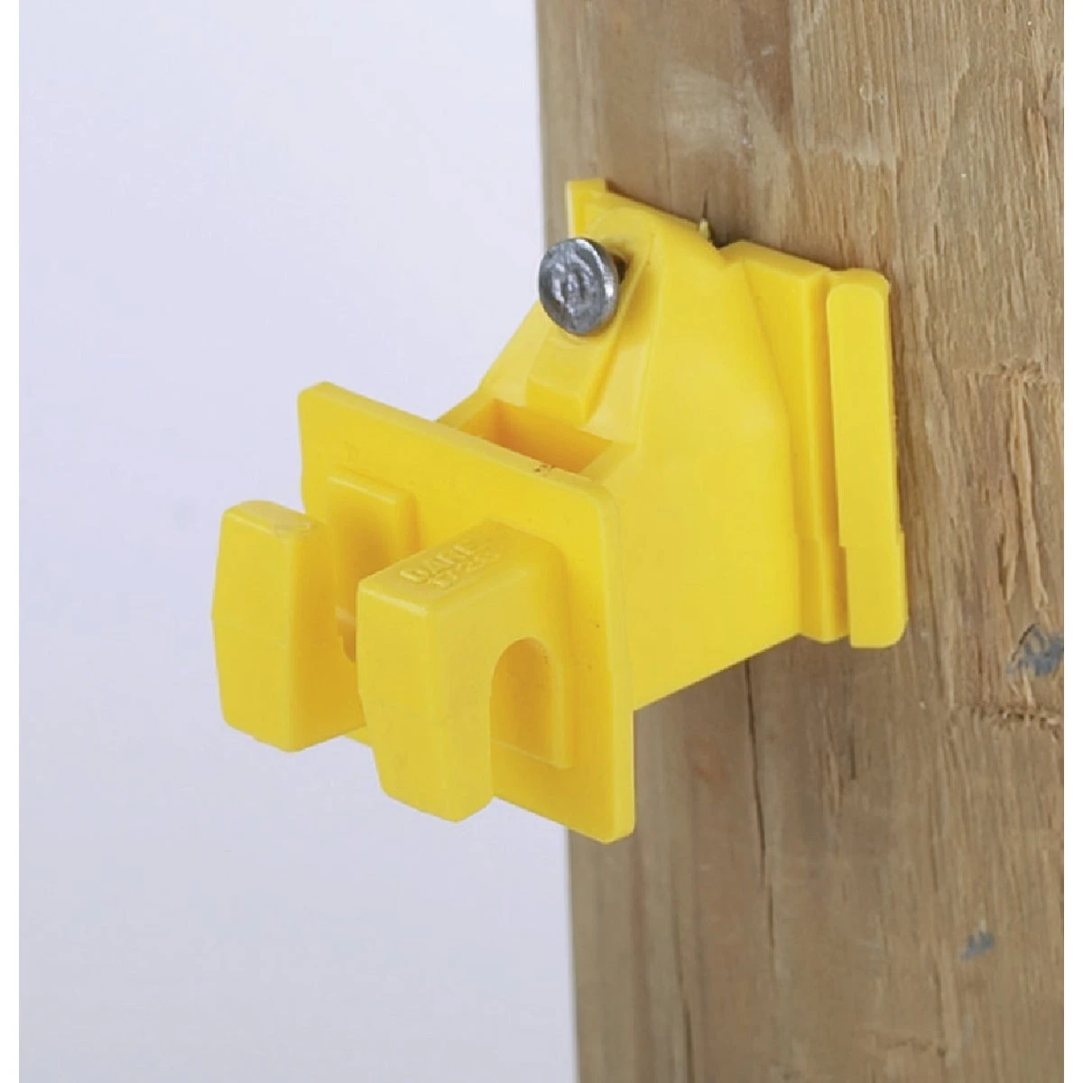Electric Fence Insulator, Wood Post Wire, Snug-Fit, With Nails, Yellow, 25-Pk.