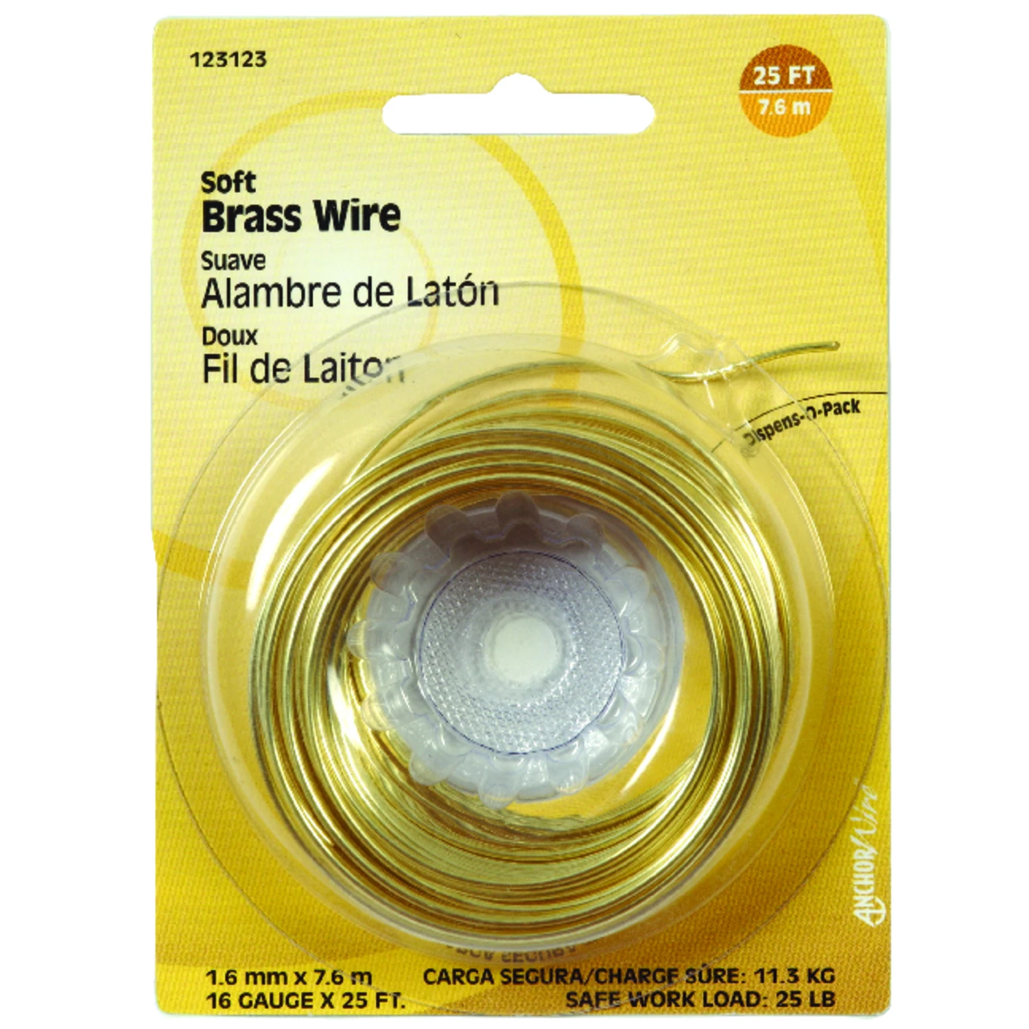 25 Ft. L Brass 16 Gauge Wire For Crafts And Diy Projects